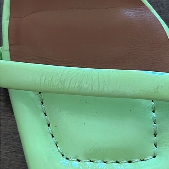 NEW Angel Alarcon Square-Toe Mules Lime Green EU 38 US 7 - 7.5 - Picture 8 of 10